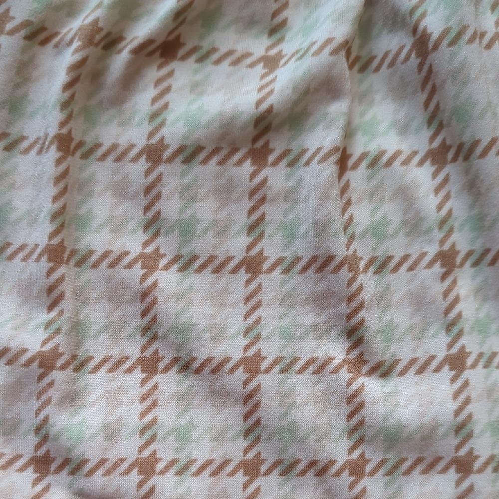 Ann Taylor Cream and Brown Checkered Blouse - Picture 4 of 5